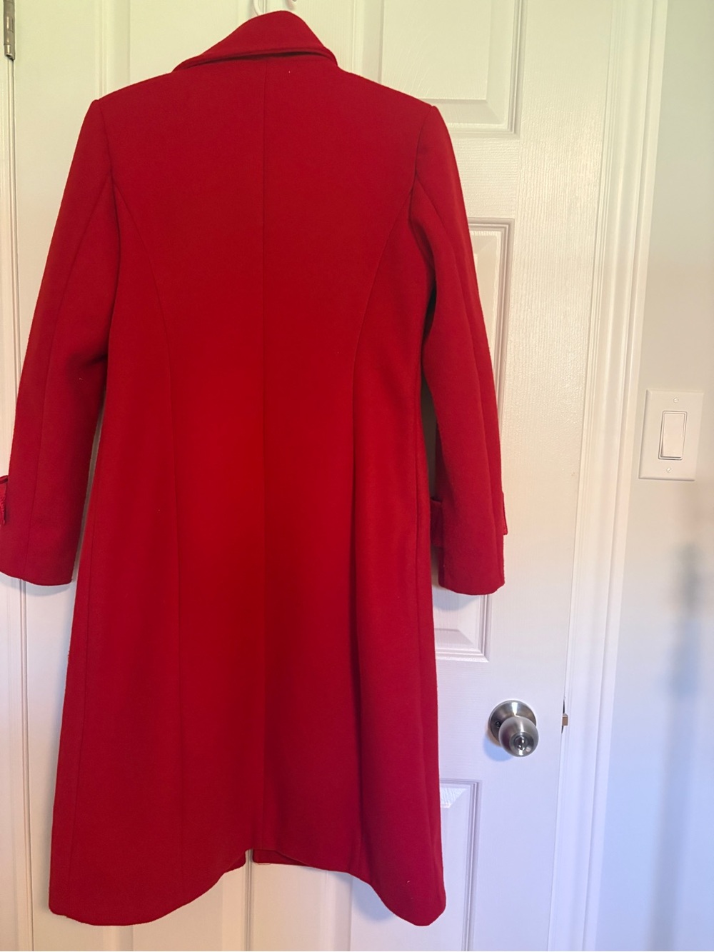 Rinascimento Classic Red Wool Double-Breasted Coat - - Picture 3 of 9